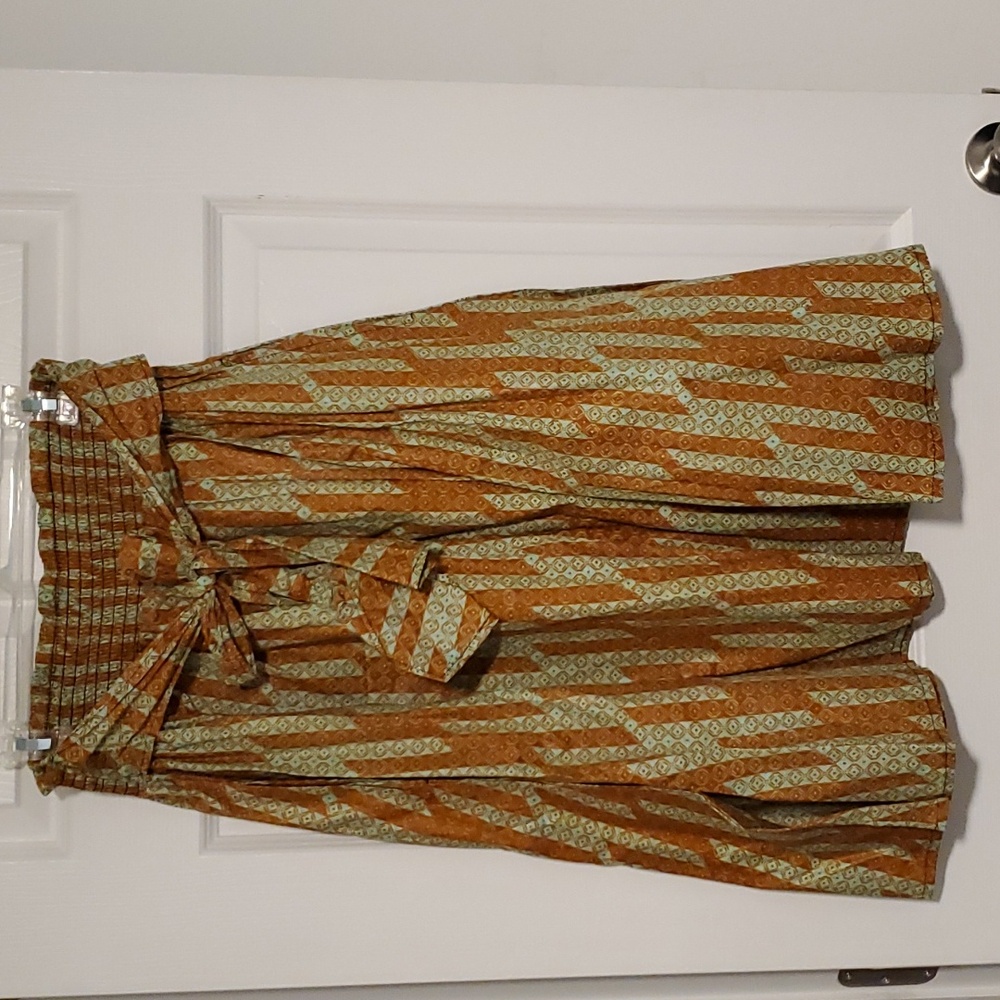 African Print Skirt Size Small Medium Large Rust